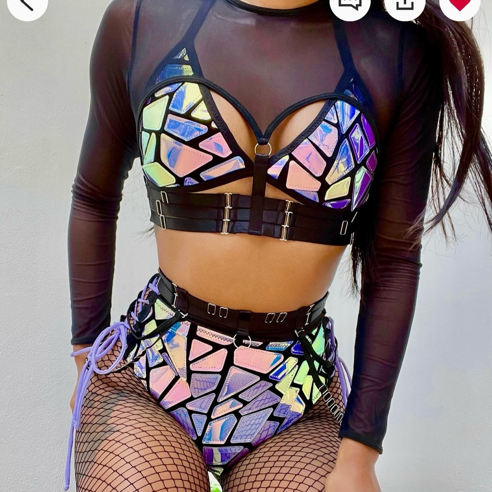 Fractal Witch Iridescent Rave Festival Set